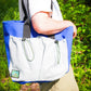 Canvas tote bag - blue/grey