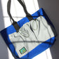 Canvas tote bag - blue/grey